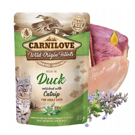 Carnilove alimento em saquetas Wet Adult Cat Duck with Catnip