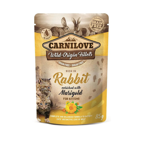 Carnilove Wet Kittens Rabbit with Marigold