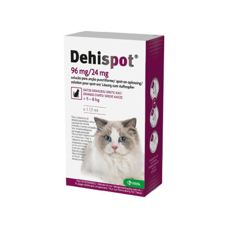 Dehispot Desparasitante interno parasitas internos para gatos grandes