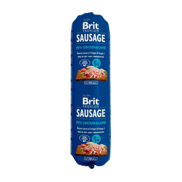Brit Premium Salsicha Galinha e Borrego