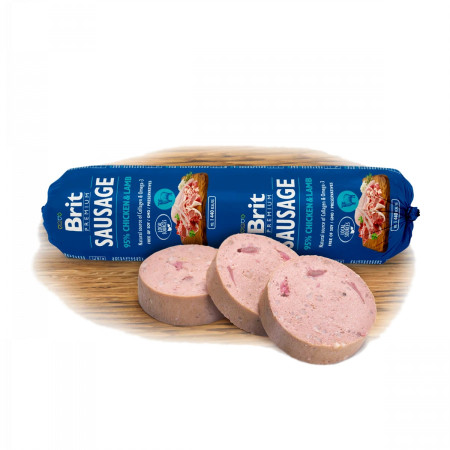 Brit Premium Salsicha Galinha e Borrego