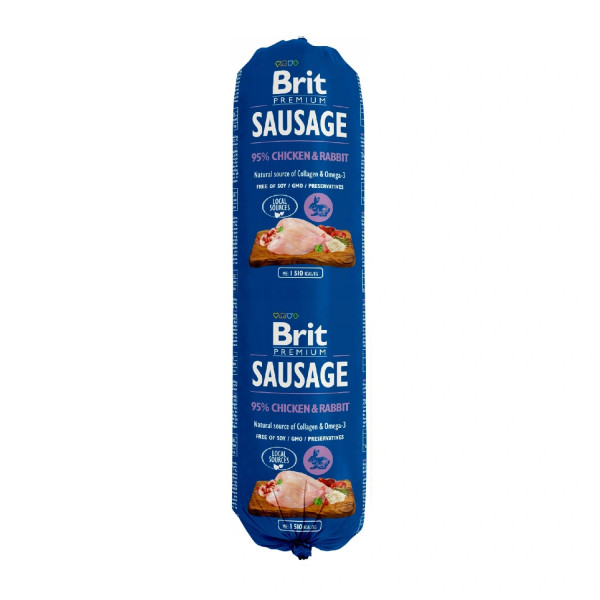 Brit Premium Salsicha Galinha e Coelho