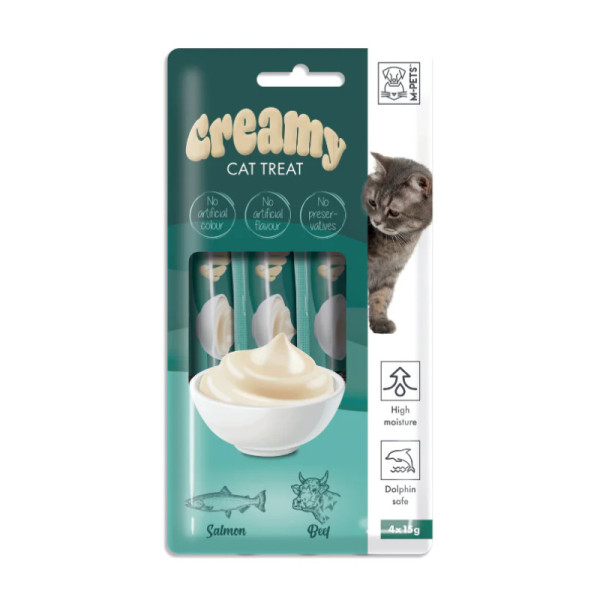 M-Pets Creamy Cat Treat Salmon and Beef