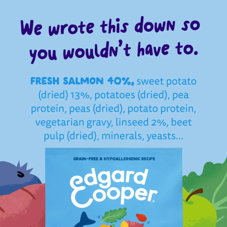 Edgard & Cooper Fresh Salmão fresco para cães pequenos adultos
