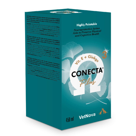 VetNova Conecta Plus solução oral para cães e gatos séniores