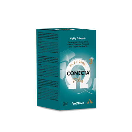 VetNova Conecta Plus solução oral para cães e gatos séniores