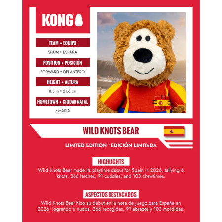 Kong Wild Knots Urso Soccer Espanha - Edição Mundial de Futebol