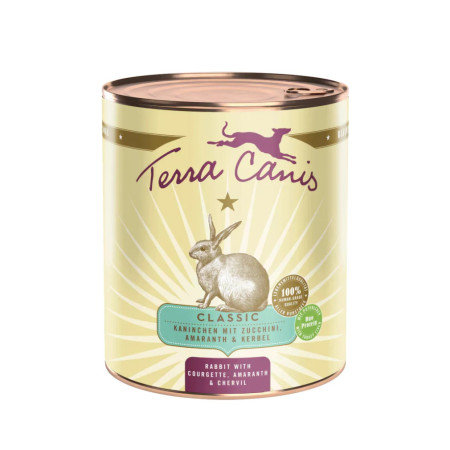 Terra Canis Classic Coelho com Courgette, Amaranto e Cerefólio