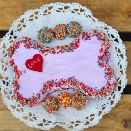Cooka's Cookies Bolo Aniversário para cão em forma de osso