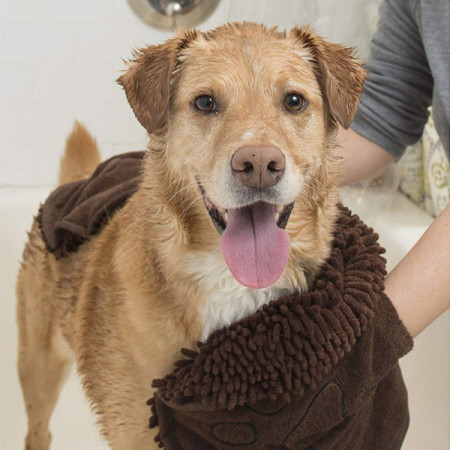 Dog Gone Smart Dirty Dog Toalha absorvente castanha