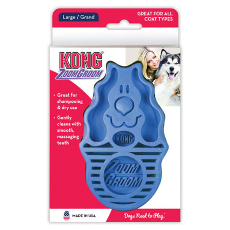 Kong escova Zoom Groom suave para cão
