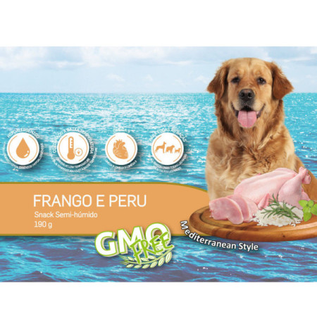 HappyOne Mediterraneum Snacks Semi-húmidos de Frango e Perú